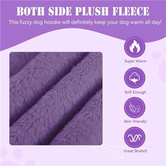 XS Sweaters for Small Dogs Dog Hoodie Pet Clothes Warm Soft Cozy Coats - Picture 5 of 7